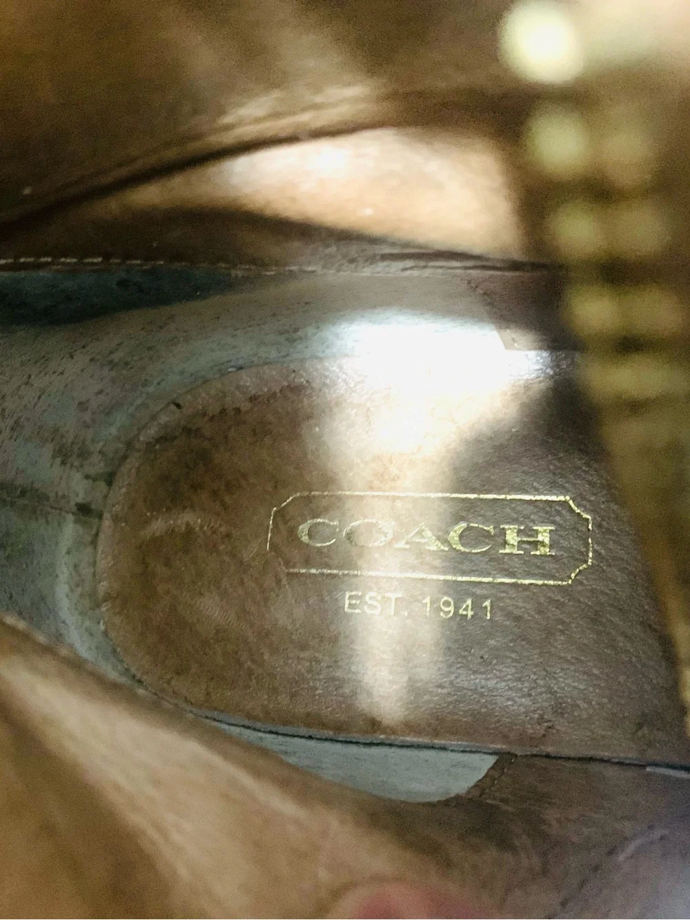 Coach Women's Tall Brown Leather Riding Boots